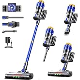 Cordless Vacuum Cleaner, 650W 55KPa Powerful Suction, 70Mins Self-Standing Stick Vacuum with Anti-Tangle Brush, Touch Screen &amp; 1.8L Dust Cup, Vacuum Cleaners for Home, Pet Hair, Carpets &amp; Hard Floors