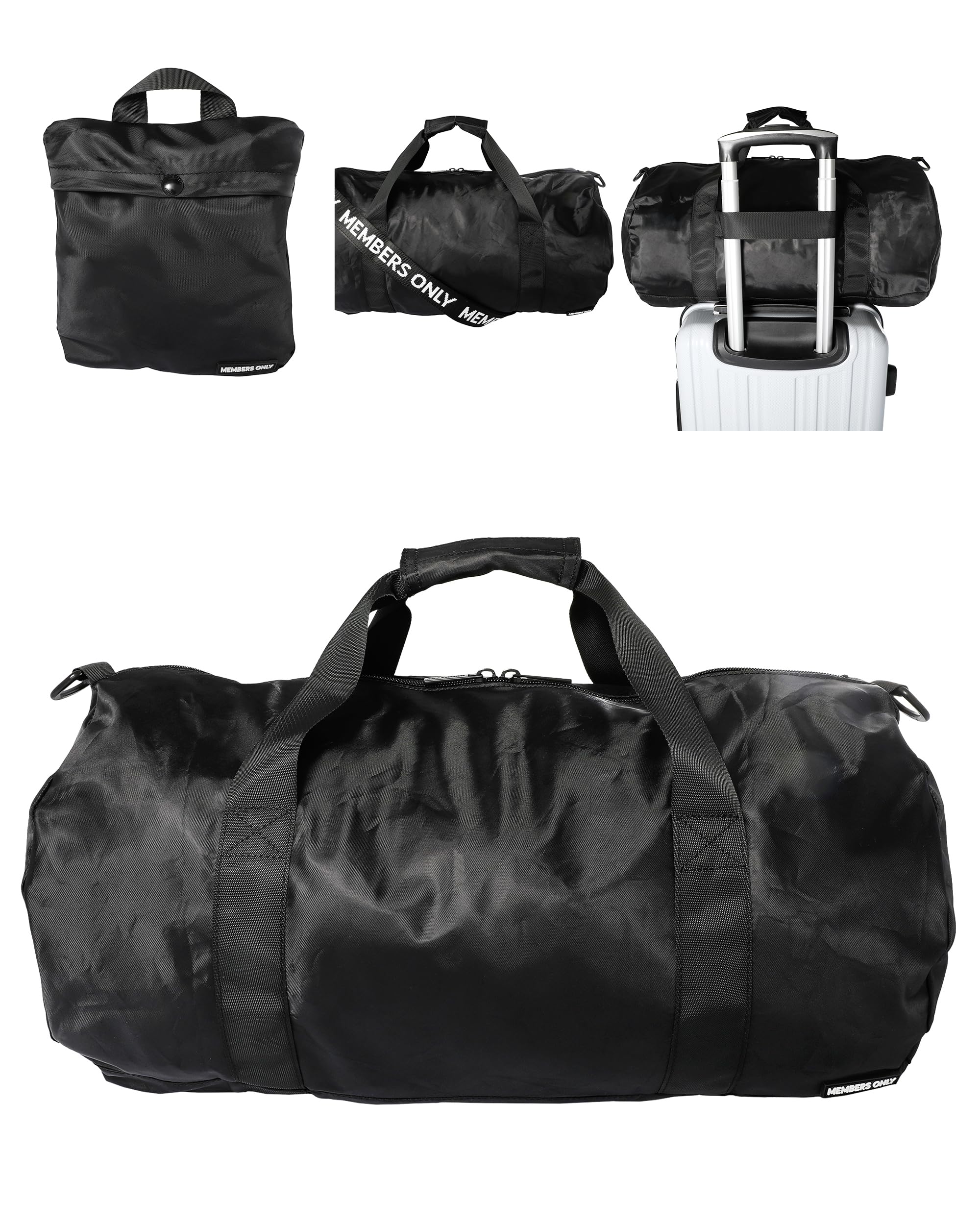Members Only Packable Duffle Bag, Travel Compressible Bag - Foldable Duffle Bags for Traveling Essentials