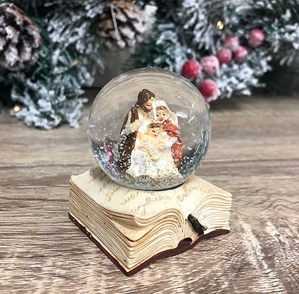 Ml Boule à Neige Sur La Bible Pour Crèche De Noël Amazonfr