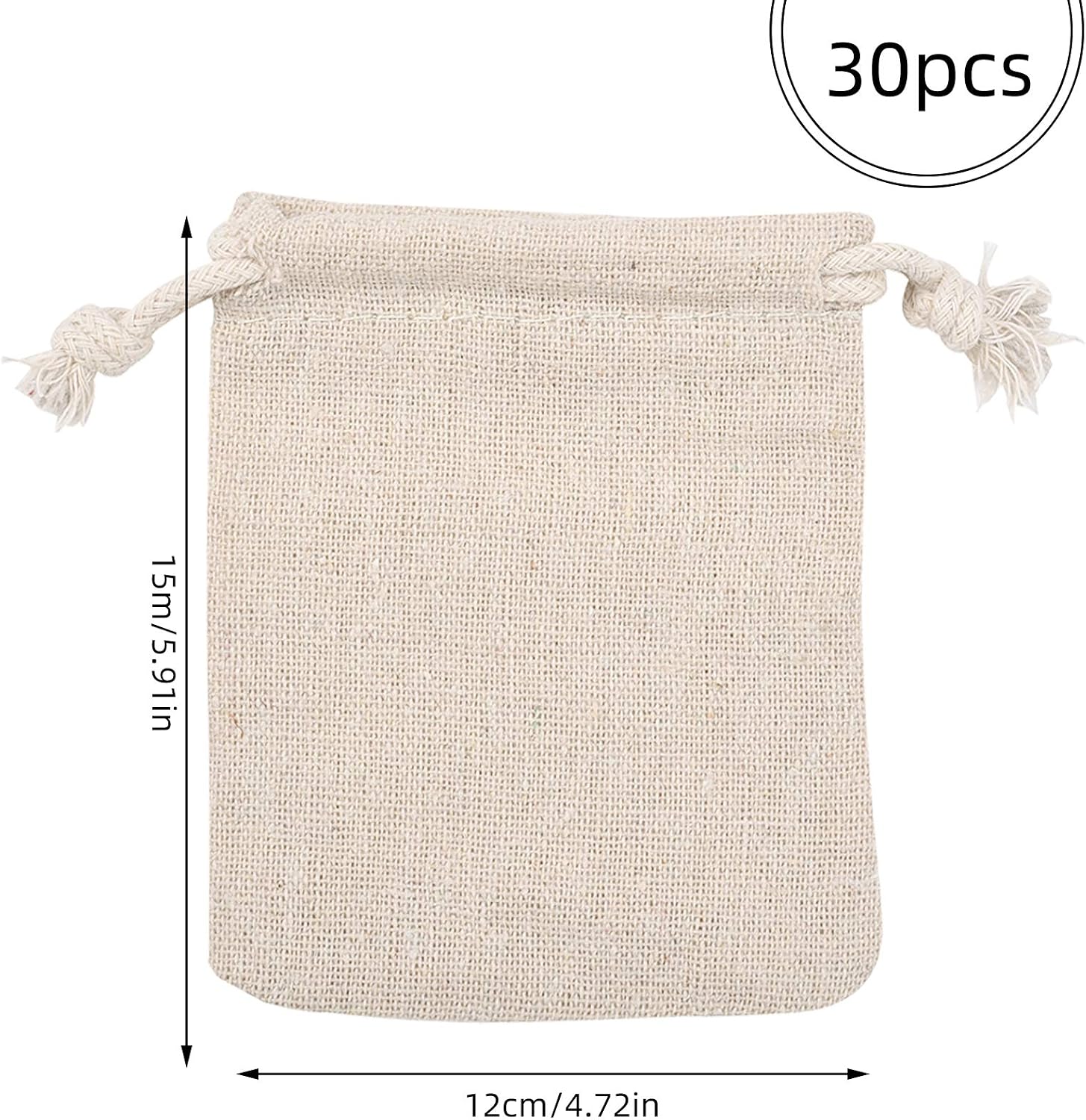 Irich 30pcs Cotton Drawstring Bags (12x15 Cm/4.72x5.91 Inch) - Image 3