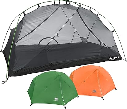 Amazon Hyke Byke 1人用 バックパックテント 足跡付き 軽量 Zion One Man 3シーズン 超軽量 防水 超コンパクト 1p 自立式バックパック テント キャンプやハイキング用 フォレストグリーン エムエスアール Msr テント本体