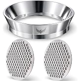 KNODOS 58mm Puck Screen and Dosing Funnel Set, Magnetic Stainless Steel | Espresso Portafilter Funnel with 2 Coffee Filter Screens 58.3mm, Barista Accessories Kit