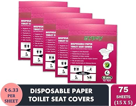 Gypsy Easy To Use Hygienic Flushable Disposable Paper Toilet