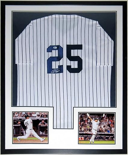 framed yankees jersey