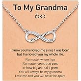 BxkSky Infinity Necklace for Women, Christmas Valentines Birthday Mothers Day Gifts for Mom/Daughter/Grandma/Faith