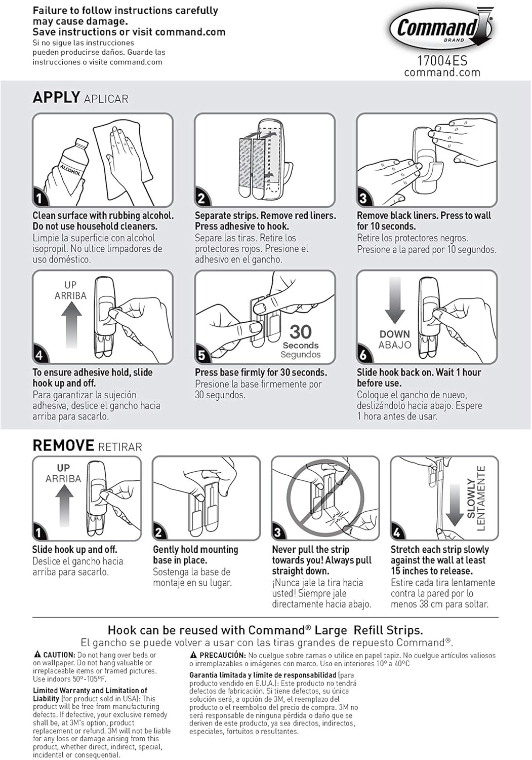 Command Jumbo Utility Hook, White, 1-Hook (17004ES): Home Improvement
