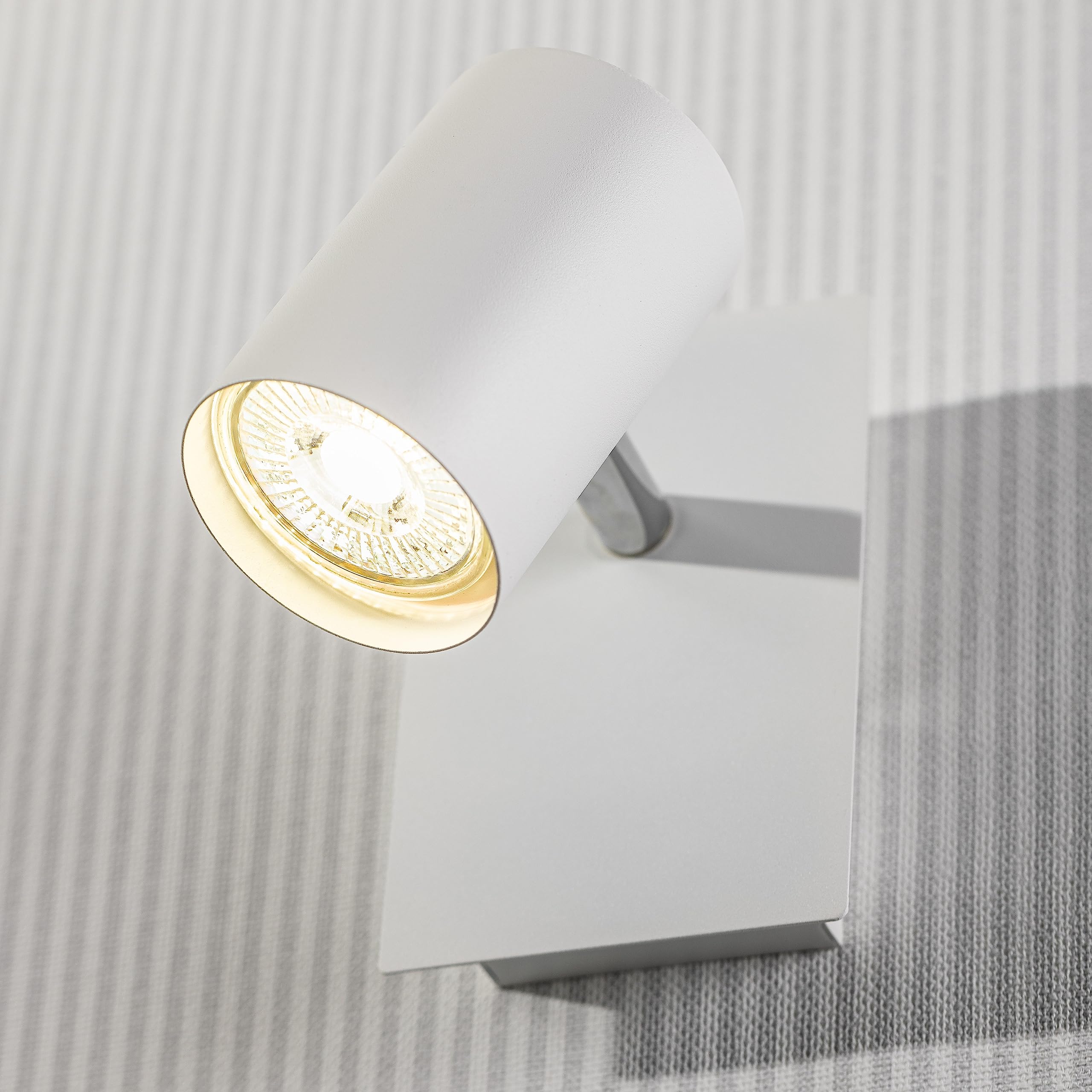 CGC Lighting White Indoor Ceiling Wall Spots LED GU10 Spotlight Light Adjustable Head (White, Single)