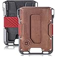 Dango Slim Minimalist Wallet for Men - RFID Blocking - Leather, Rawhide/Slate Grey