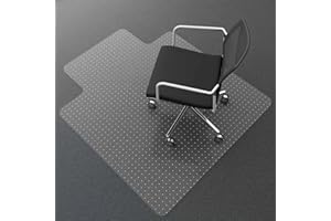 100pointONE Office Chair Mat for Low Pile Carpet, 53" x 45" Computer Desk Chair Mat for Carpeted Floors, Clear Carpet Protector Mat for Office Chair On Carpet