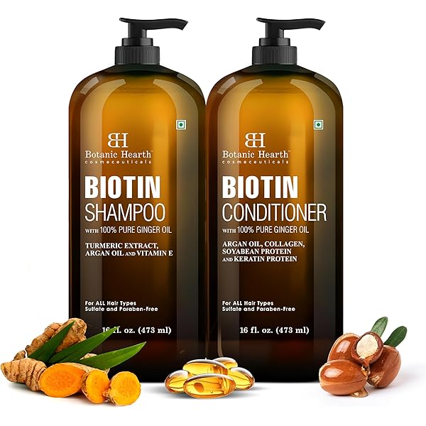 Biotin Shampoo and Conditioner for Women and Men - Volumizing