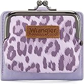 Montana West Wrangler Women's Wallet Leopard Print Wallets RFID-blocking Small Bifold Credit Card Holder with Kiss Clasp WG366-W116PP
