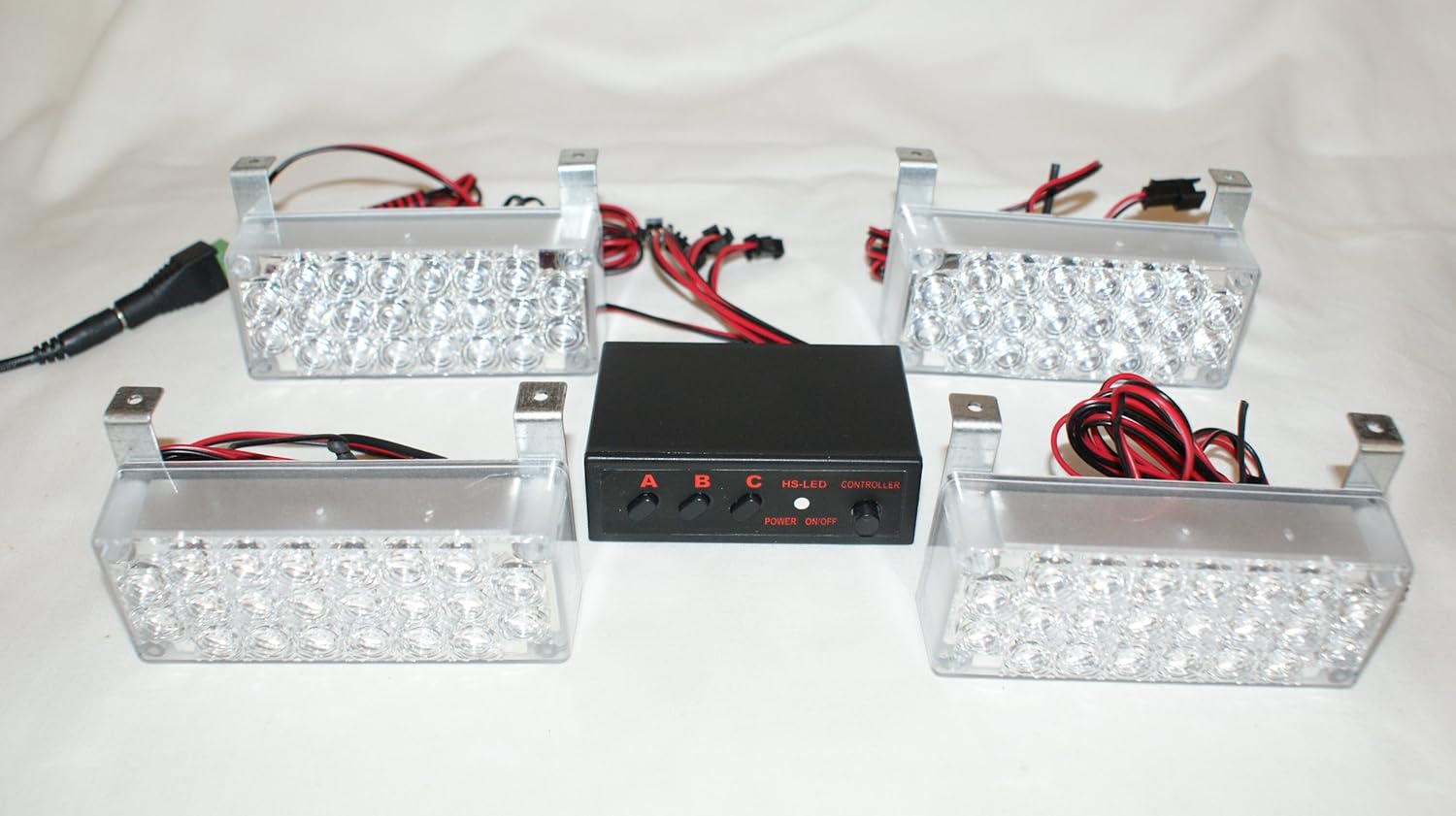 4x22 LED Amber Grill Strobe Light/Beacon Amazon.co.uk Car & Motorbike