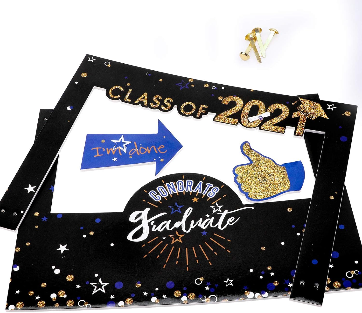 Amazon Com Konsait Graduacion Photo Booth Props Con Clase De 21 Grad Photo Stand Marcos Selfie Picture Frame Diy Kit Para Decoraciones De Fiesta De Graduacion Fiesta Favors Suministros Home Kitchen