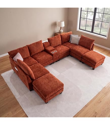 Amazon.com: ZX Design 8 Seater U-Shaped Sectional Couches with