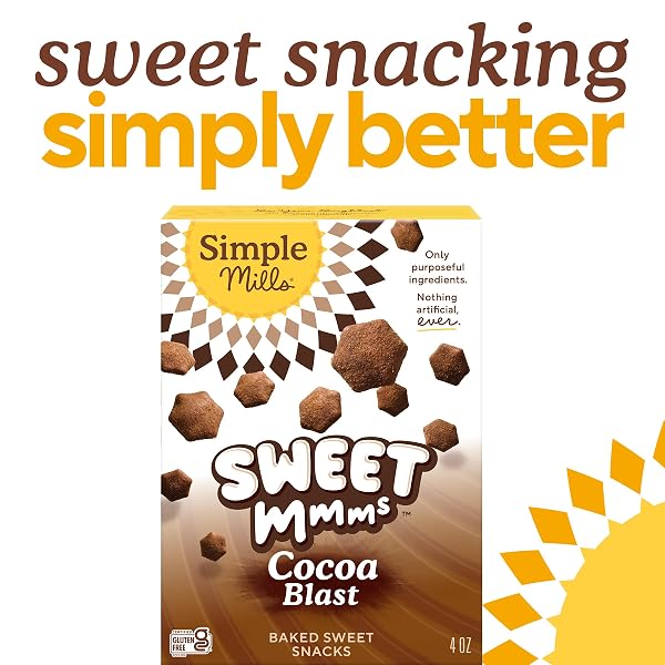 SIMPLE MILLS SWEET MMMS COCOA BLAST BITE SIZED BAKED SWEET SNACK GLUTEN FREE COOKIES 4 OZ (PACK OF 1)