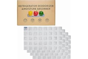 Aeribbon 4 Pack Refrigerator Deodorizer, Outperforms Baking Soda Fridge Deodorizer, Odor Eliminator for Fridge & Freezer, Refrigerator Air Freshener And Moisture Absorbers Pad