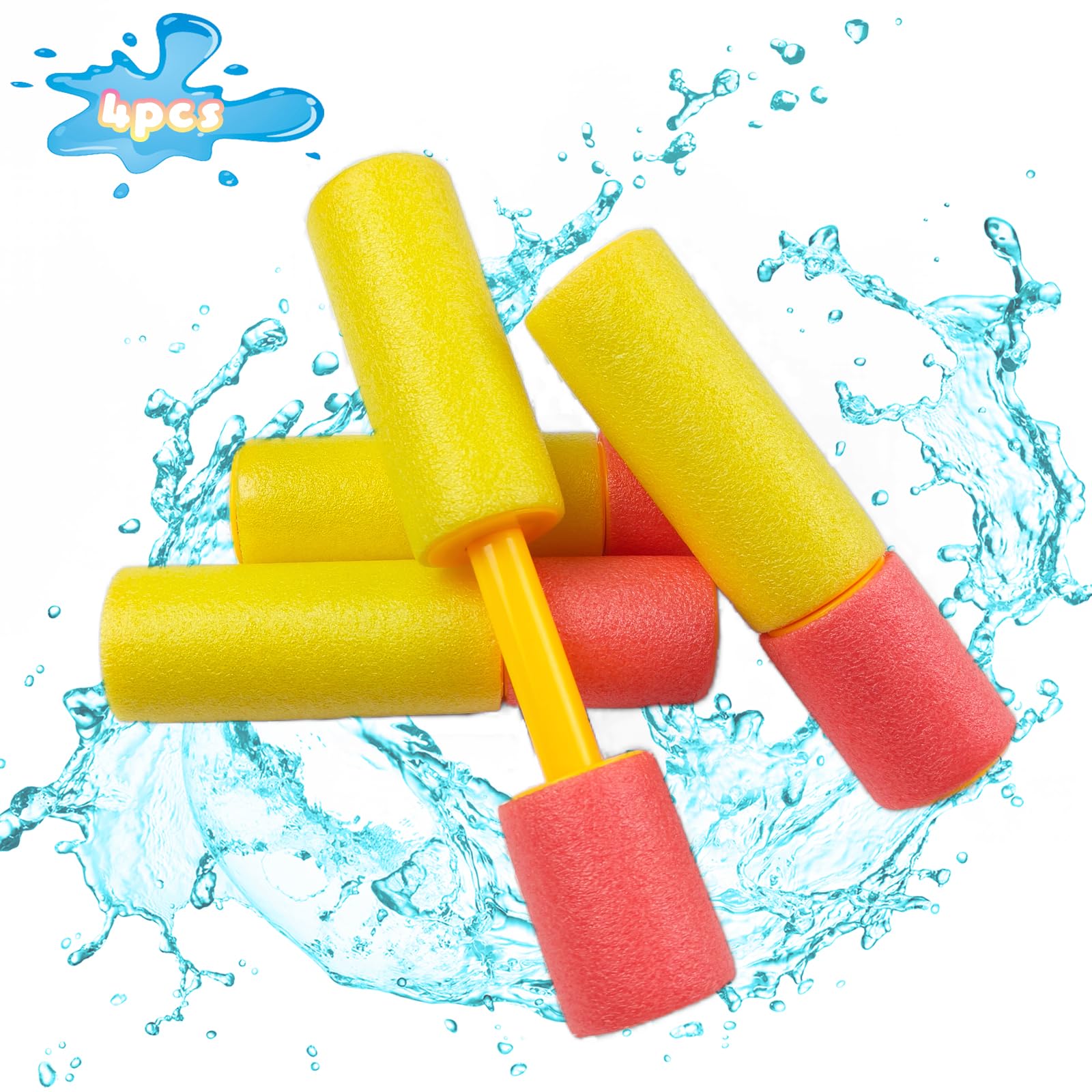 Water Guns Kids, 4 pack Water Pistols for Kids Toddlers Outdoor Pool Beach Toys, for Party Favors Pool Garden Outdoor