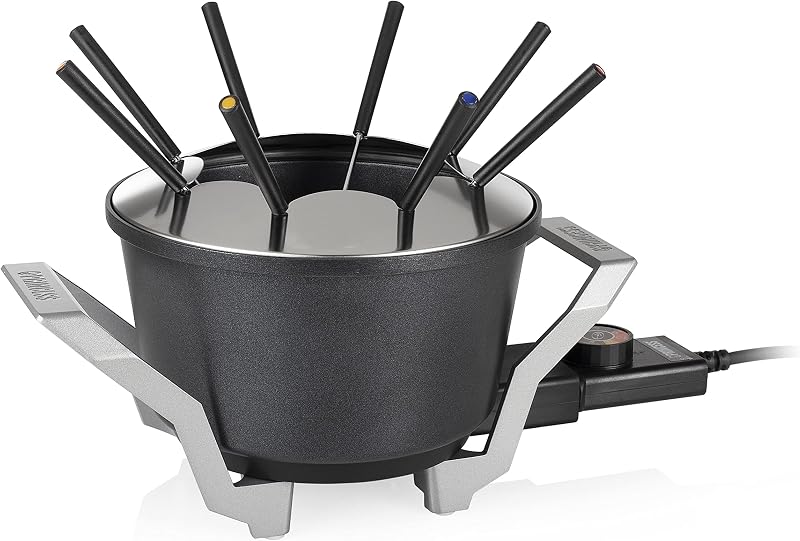 Princess 173100 Bamboo Fondue Set Premium Cast Aluminium 1.5L 8 Person