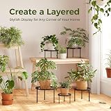 Bamworld 5-Pack Metal Plant Stands Indoor Outdoor Heavy Duty Anti-Rust Iron view 6