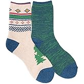MUK LUKS Womens 6" Wool Socks 2 Pair Packs