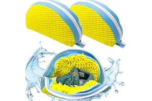 KISYONGUS 2 Pack Shoe Washing Bag for Washing Machine, Upgraded Laundry Shoe Bag for Washer and Dryer, Sneaker Washing Bags Reusable Shoe Wash Bag for Most Shoe Types