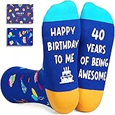 Zmart Birthday Gifts for Adults - Funny Socks for 30-55 Year Olds Birthday Women Man