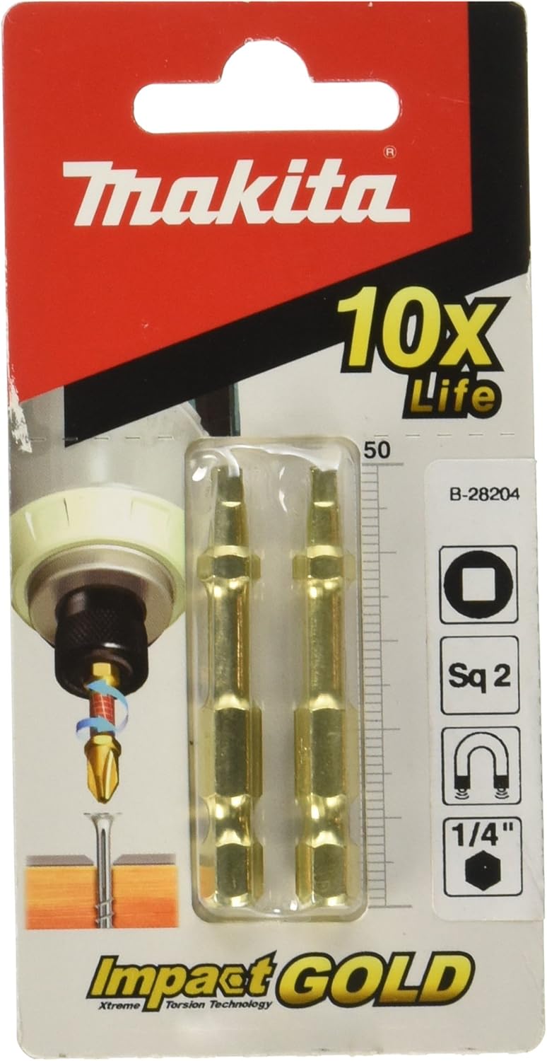 Makita B-28204 Impact Gold Torsion Bits, 50mm, Multi-colour, Variety pack