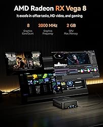 KAMRUI Mini Gaming PC, AMD Ryzen 7 Pro 5875U, 16GB