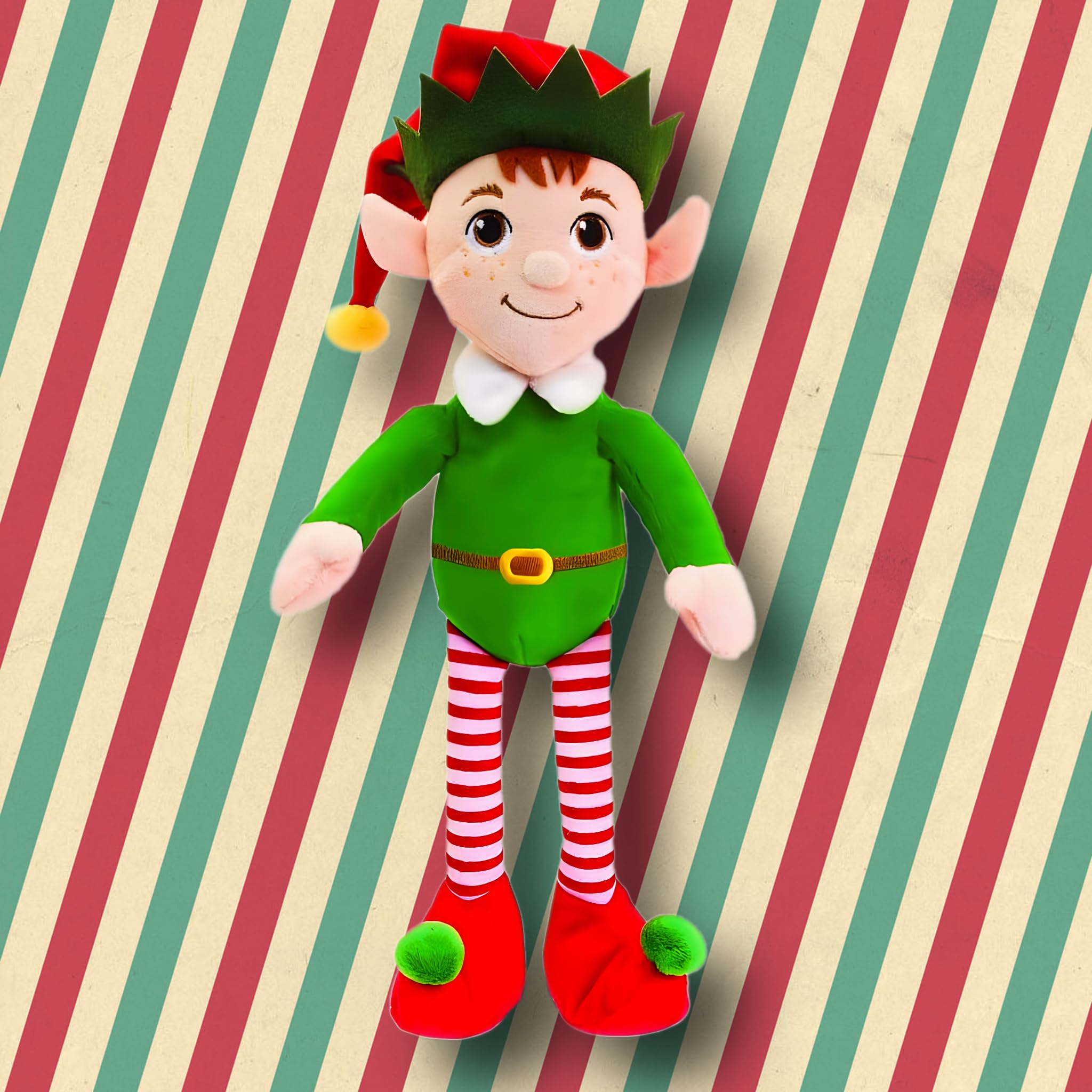 Deluxe Paws Christmas Elf Plush Dangly Festive Soft Toy - 34cm