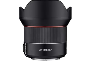 Rokinon AF 14mm F2.8 Weather Sealed Auto Focus Wide Angle Lens for Canon EF, Black (IO14AF-C) (Renewed)