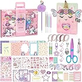 QIYVLOS DIY Journal Kit with Diary, Magical Theme Journaling Stationary Supplies Set Toys for ages 8-13, Birthday Arts and Crafts Gifts for Teen Girls Ages 8 9 10 11 12 13 14 Year Old