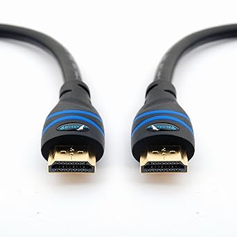 BlueRigger High Speed HDMI Cable with Ethernet - Supports 3D, 4K 60Hz, Audio Return - Latest Version (6.6 Feet / 2 Meters)
