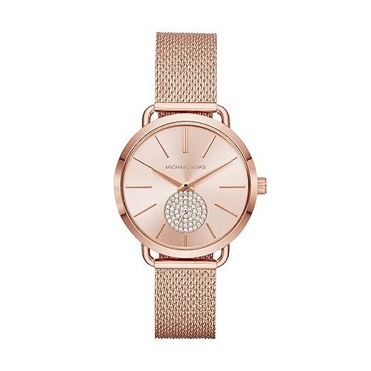 Michael Kors Damen Analog Quarz Uhr mit Edelstahl Armband MK3845