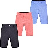 Brickline Mens Shorts for Men, Hybrid Casual Golf Dress Flat Front Quick Dry Stretch Board Shorts, (4 Pack) Lightweight Chino Short 3Mix - 30
