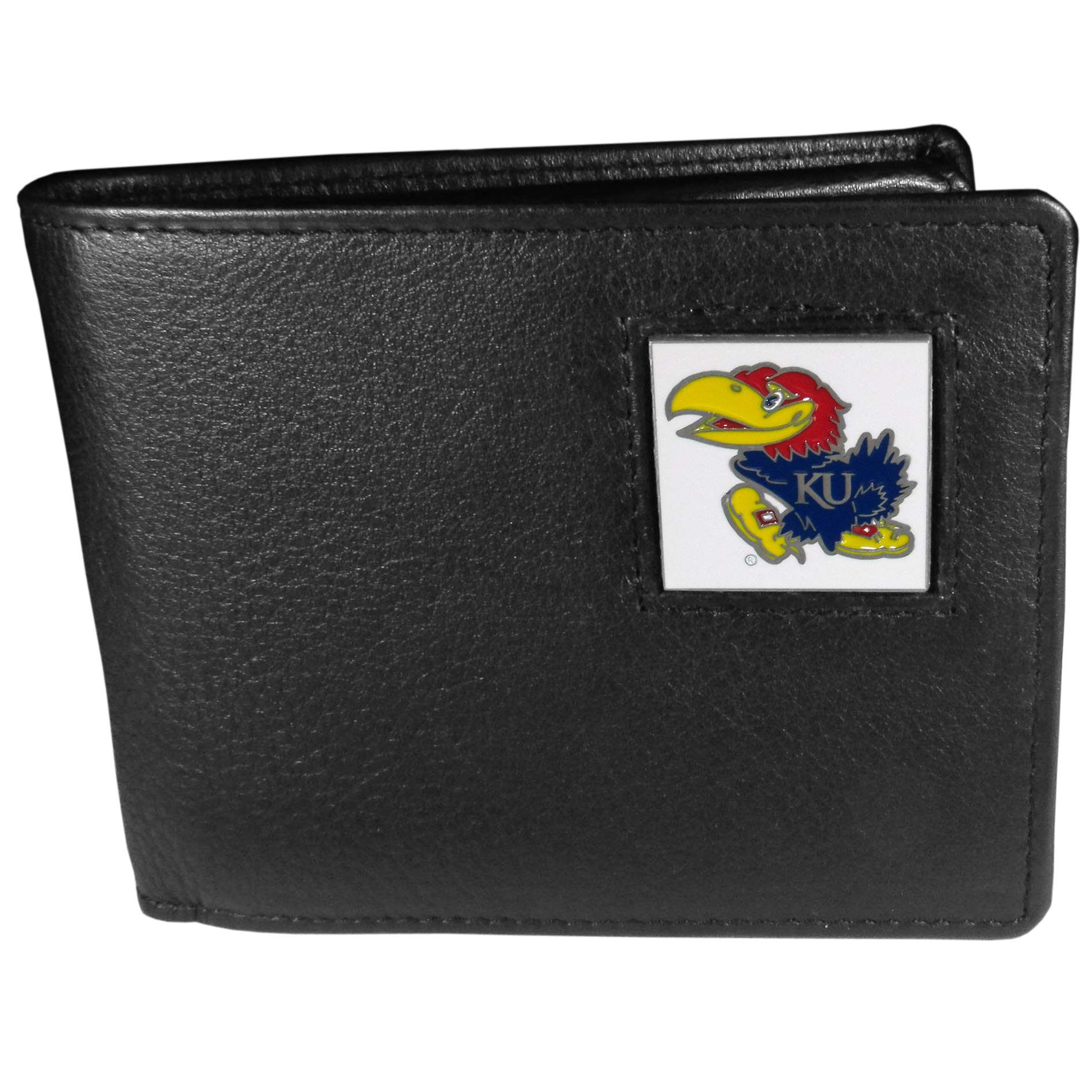 Siskiyou NCAA Sports Mens Kansas Jayhawks Leather Bi-fold Wallet One Size Black