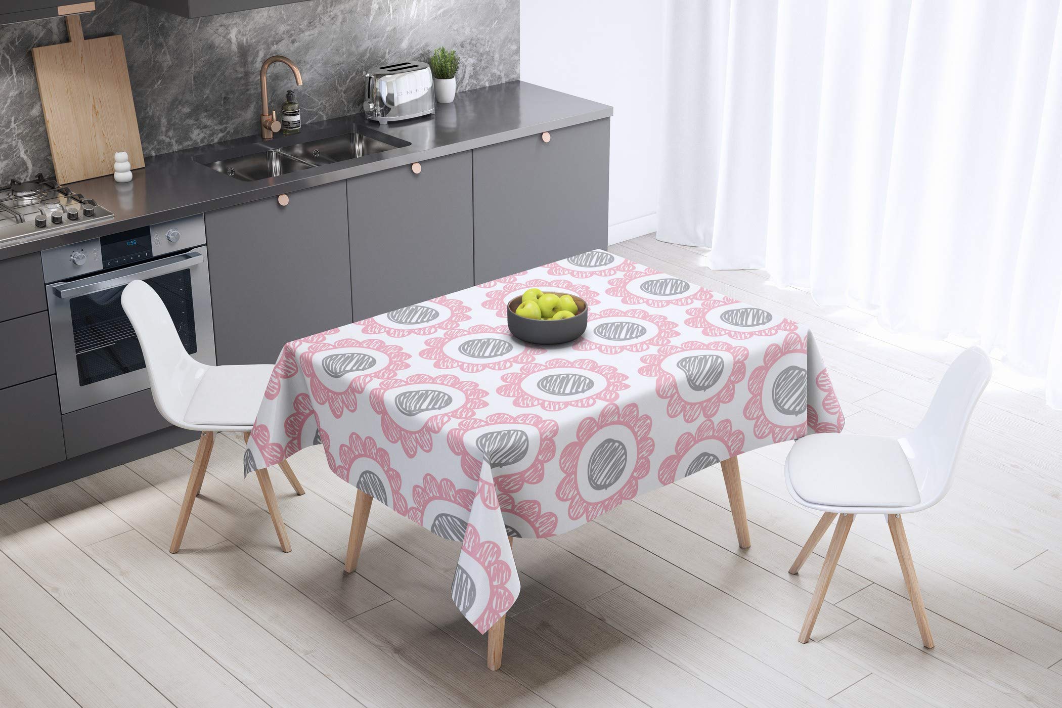 Bonamaison Kitchen Decoration, Tablecloth, 140cm x 140cm - Designed and Manufactured in Turkey