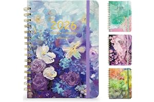 FRAGRANTGARDEN 2026 Planner, Academic Monthly And Weekly Calender Planner, Jan. 2026 – Dec. 2026, A5 (6.3" X 8.5") Planner With Sturdy Cover, Twin-Wire Binding, Planners With Monthly Tabs For Teacher & Student (A)