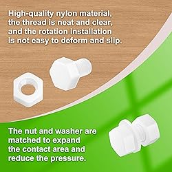 Pzsmocn 90 Pieces/30 Sets M8*10 mm Plastic White
