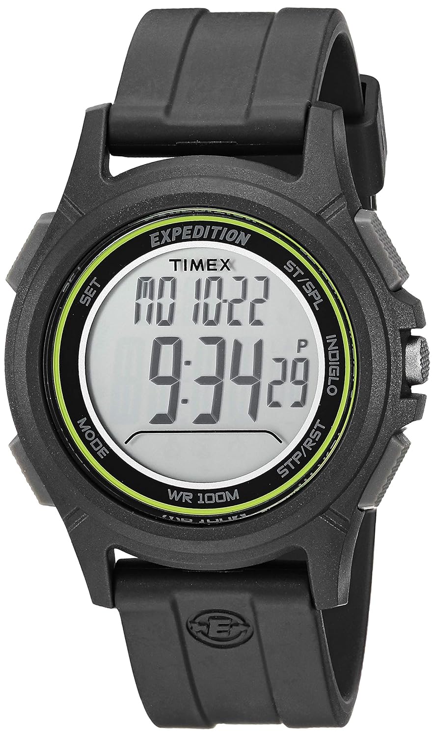 Amazon.com: Timex Men's TW4B12100 Expedition Baseline Digital CAT  Black/Green Resin Strap Watch: Watches