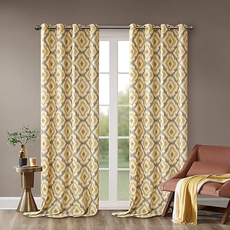 Buy Yellow Curtains For Living Room Modern Contemporary Grommet