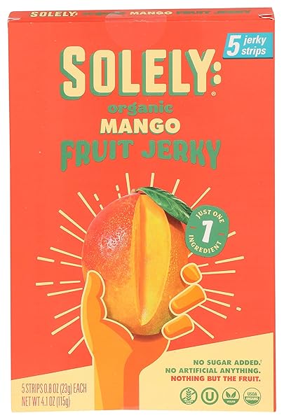 SOLELY MANGO FRUIT JERKY 5PK 4.1 OZ