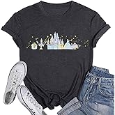 Magic Kingdom Shirt for Women Magic Princess Tshirts Fairy Story Tee Castle Graphic Short Sleeve Tops Family Vacation Outfits