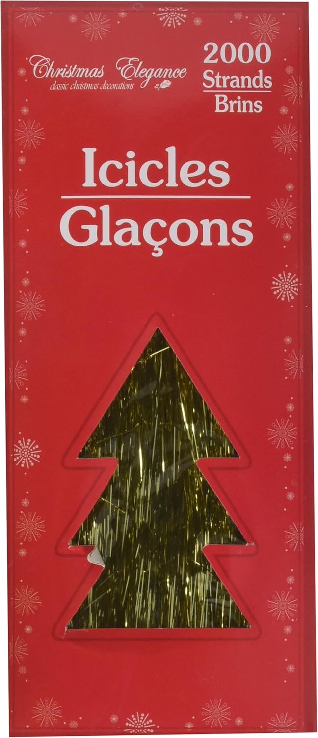 2000 Strands Icicles Tinsel Tree Christmas Decorations, Gold Amazon.ca