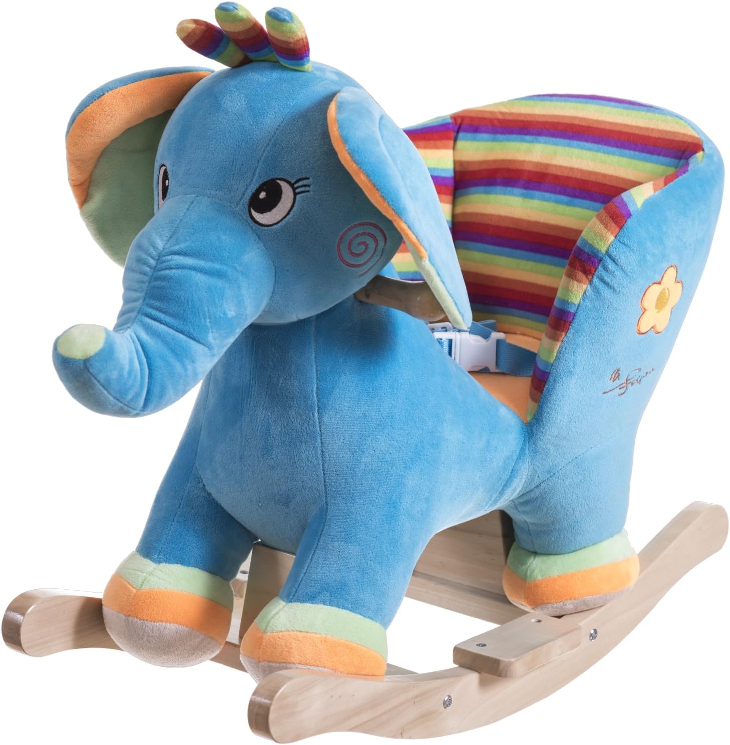 BIECO 74004006 rocking animal elephant, about 60 x 31 x 53 cm, multicolored