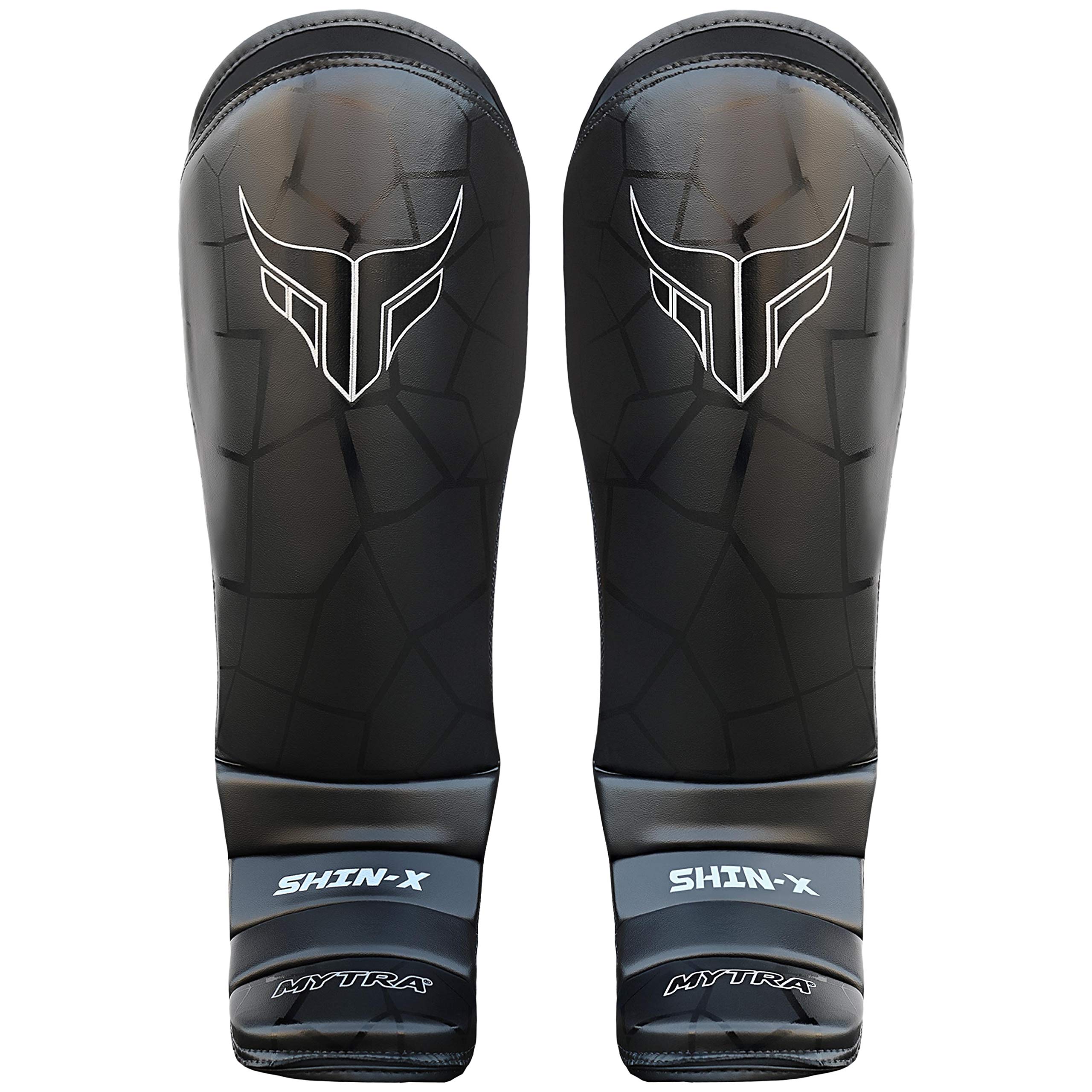Mytra Fusion Shin Guard Instep MMA Kickboxing Training New Shin-X Core Protector (Small)