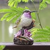 Wiresusan Hummingbird Garden Statues Decor for Outdoor Backyard Yard Porch Patio Lawn Outside Hummingbird Figurine Indoor Home Shelf Decorations for Women Bird Lovers Birds Collectible