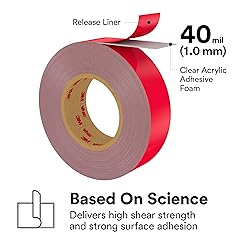 3M VHB Tape 4910, 0.25 in width x 5 yd length