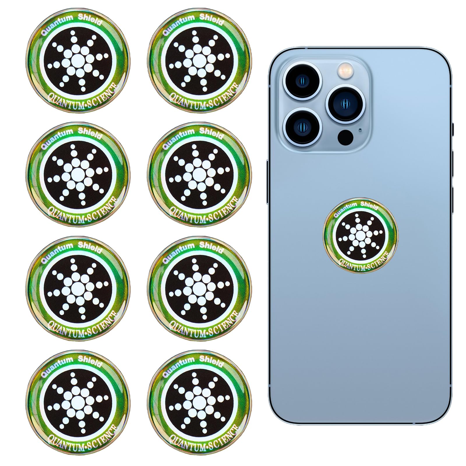 8 Pieces of Cell Phone Radiation Stickers,Anti Radiation Sticker Protection Stickers Easy to Paste Easy to Carry Effectively Reduce Radiation Suitable for Various Electronic Products