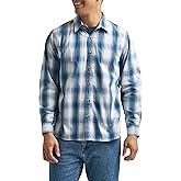 Wrangler Authentics Mens Men's Long Sleeve Plaid Woven Shirt