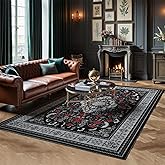 Dark Academia Area Rug, Soft Machine Washable 5x7 Rug, Non-Slip, Non-Shedding, Durable and Easy-Care, Perfect for Living Room, Bedroom, Dining Room.